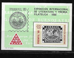 ARGENTINA   1979 "Prenfil 80" - International Exhibition Of Philatelic Literature And Journalism, Buenos Aires  ** - Unused Stamps