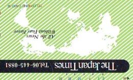 TELECARTE JAPAN * MAP  (482)  GLOBE * SATELLITE * TERRESTRE * MAPPEMONDE * ESPACE  Telefonkarte Phonecard JAPAN * - Espace