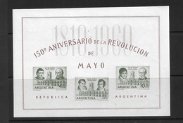 ARGENTINA   1960 The 150th Anniversary Of The May Revolution  Imperforate ** - Neufs