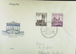 DDR: Fern-Brief Mit 5 Und 15 Pf Hist. Bauwerke SSt. 23.11.55 Zur 2. Zentrale Delegiertenkonfernz In Leipzig Knr: 491,493 - Cartas