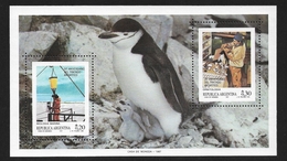 ARGENTINA    1987 The 25th Anniversary Of The Antarctic Treaty ** S/s  Pinguin - Ongebruikt