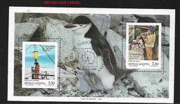 ARGENTINA    1987 The 25th Anniversary Of The Antarctic Treaty ** S/s  FDC - Ongebruikt