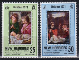 New Hebrides Condominium 1971 Complete Set Of Stamps To Celebrate Christmas. - Unused Stamps