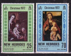 New Hebrides Condominium 1972 Complete Set Of Stamps To Celebrate Christmas. - Unused Stamps