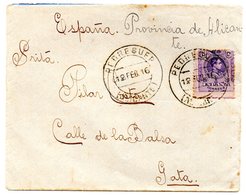 Carta Con Matasellos De Pedreger De 1916 - Storia Postale