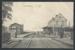 +++ CPA - Oosterzele - SCHELDEWINDEKE - La Gare - Statie - Carte Animée   // - Oosterzele