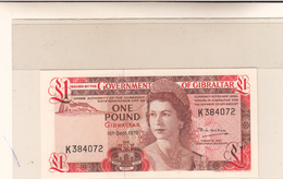 Government Of  Gibraltar One Pound 15 Sept. 1979 Pick 20b Unc. - Gibilterra