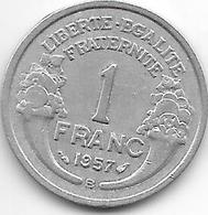 France 1 Franc 1957 B  Km 885a.2  Xf - 1 Franc