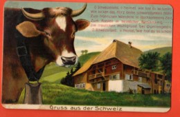 TSG-20 Gruss Aus Der Schweiz Kuh Und Bauerhaus. Gelaufen Heiden 1913 - Heiden