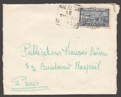 MAROC Lettre    1935  PA 34 Seul Sur Lettre Pour Paris Daguin: "Achetez Tous Le Timbre Antituberculeux" - Aéreo