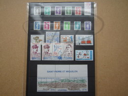 VEND BEAUX TIMBRES DE S.P.M. , ANNEE 1990 + P.A. + CARNET , XX !!! - Années Complètes