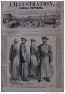 Prisonniers Russes à Bourges - Ivanof, Soldat - Zoof, Caporal - Sokolof, Soldat - Kask, Soldat - Page Original 1855 - Estampes & Gravures