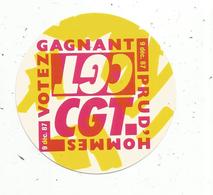 Autocollant , Politique ,votez Gagnant ,1987 ,  Prud'hommes, CGT - Stickers