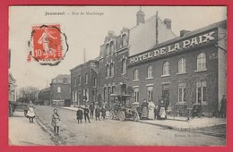 Jeumont - Rue De Maubeuge ... Hôtel De La Paix ... Superbe Animation , Oldtimer - 1910 ( Voir Verso ) - Jeumont