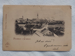 Czech Republic Österreich   Pozdrav Z Caslavi Panoramic View Stamp 1899    A 189 - Czech Republic