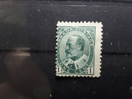 CANADA 1903, Edward VII, Yvert No 78, 1 C Vert Neuf (*) TB Cote 18 Euros - Unused Stamps