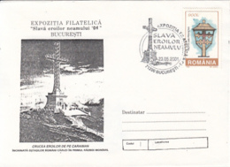 79162- CARAIMAN MOUNTAIN- HEROES MONUMENT, CROSS, SPECIAL COVER, 2001, ROMANIA - Brieven En Documenten