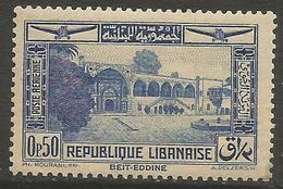 Lebanon - 1937 Airmail Beit-Eddine 0.50pi  MNH **  Mi 228 Sc C65 - Posta Aerea