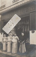 Boucherie MONTBABUT En 1906  Située Au 263 Rue ??? à Localiser  ( Carte-photo ) - To Identify