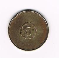 //   GREAT BRITAIN TOKEN VALUE 5 NP VENDING ONLY 1971 - Monetary/Of Necessity