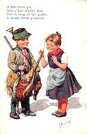Jagd, Junge Als Jäger, Mädchen, Sign. Feiertag, Um 1910/15 - Feiertag, Karl