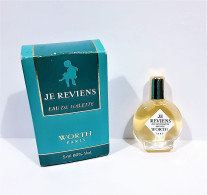 Miniatures De Parfum JE REVIENS  EDT  De WORTH 5 Ml  + BOITE - Miniatures Femmes (avec Boite)