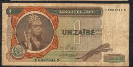 ZAIRE P18d 1 ZAIRE 27.10.1975  #C--N           FINE 2 P.h. - Zaïre