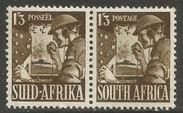 South Africa - 1943 Signal Corps 1/3d Bilingual Pair MH *   SG 94  Sc 89 - Nuovi