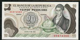 COLOMBIA P409d 20 PESOS 1.1.1983  UNC. - Colombie