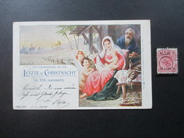 Levante 1899 Letzte Christnacht Des XIX Jhd. Stempel Jerusalem Oesterreichische Post Und Betlehem 24.XII.99 Nach Dresden - Levant Autrichien