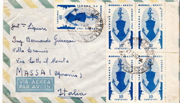 Postal History Cover: Brazil Stamps On Cover - Militaria