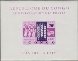 Congo Kin 1963 COB LX 480. Lutte Contre La Faim. Feuillet De Luxe - Contro La Fame