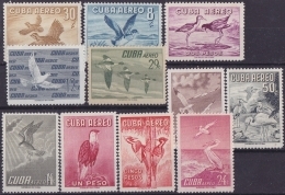 1956-194 CUBA. REPUBLICA. 1956. Ed.658-62, 656-70. AVES PAJAROS BIRD. COMPLETE SET. NO GUM. - Unused Stamps