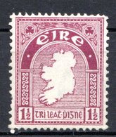 IRLANDE - (Etat Libre) - 1922-24 - N° 42 - 1 1/2 P. Lilas - (Carte) - Unused Stamps