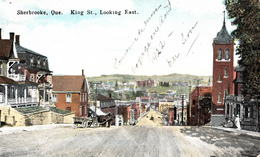 Sherbrooke Québec - Rue King Street Looking  East - Written 1922 - 2 Scans - Sherbrooke