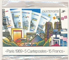 Série Complète Des 5 Cartes Postales - 2579 à 2583 - CP1 Neuves (Philexfrance 1989) - Cartes Postales Types Et TSC (avant 1995)