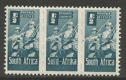 South Africa - 1944 Infantry 1/2d Bilingual Strip MNH **   SG 97b (rouletted Between Stamps)) - Nuovi