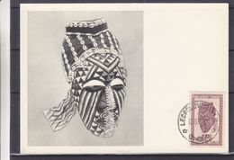 Congo Belge - Carte Postale De 1948 - Oblit Leopoldville - Masques - - Brieven En Documenten