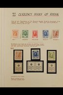 COINS ON STAMPS & STAMP CURRENCY Mostly 1910's-1960's World Mint & Used Collection On Leaves, Includes Ukraine & Russia  - Zonder Classificatie