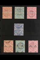 1913-39 USED BLOCKS OF 4 SELECTION Presented On Stock Pages With 1913 Set To 25q, 1914 Surcharged Set To 20p On 10q, A S - Albanien