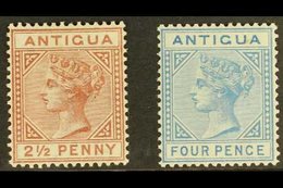 1879 2½d Red Brown And 4d Blue, Wmk CC, SG 19/20, Superb Mint No Gum. Cat £850 (2 Stamps) For More Images, Please Visit  - Andere & Zonder Classificatie