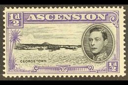 1938-53 ½d Grey & Bluish Violet Perf 13 With LONG CENTRE BAR TO "E" Variety, SG 38ba, Never Hinged Mint, Fresh. For More - Ascensione