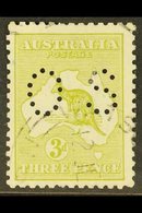OFFICIALS 1915-28 3d Yellow Olive - Die II, SG O45d, Fine Cds Used For More Images, Please Visit Http://www.sandafayre.c - Sonstige & Ohne Zuordnung