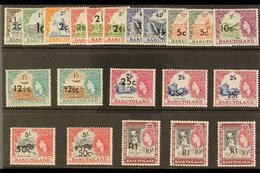 1961 Surcharges Set (SG 58/68b) With Most Surcharge Types Including All Three 25c On 2s6d And All Three 1R On 10s, Never - Other & Unclassified