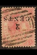 1888 (perf 14) 2c On 6d Rose, Wmk Crown CC INVERTED, SG 25w, Good Used. Cat £650. For More Images, Please Visit Http://w - Honduras Britannico (...-1970)