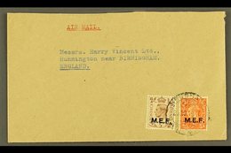 CYRENAICA 1949 Plain Envelope, Airmailed To England, Franked KGVI 2d & 5d Ovptd "M.E.F." Benghazi 23.10.49 C.d.s. Postma - Africa Oriental Italiana