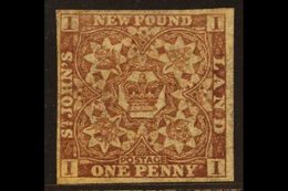 1862-64 1d Chocolate-brown, SG 16, Fresh Unused Without Gum, Good Margins. For More Images, Please Visit Http://www.sand - Otros & Sin Clasificación