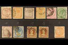 1861-72 USED SELECTION Presented On A Stock Card That Includes An 1861 2d Rose Carmine, Perf 9, 1862 Perf 11 1d Brown Or - Andere & Zonder Classificatie