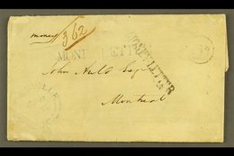 1854 (27 Feb) Stampless Entire Letter Endorsed "money" With "362" Number Alongside Plus Bearing Two (different Types) St - Altri & Non Classificati
