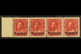 1926 2c On 3c Carmine Surcharge, SG 264, Fine/very Fine Used Horizontal Marginal STRIP Of 4, Very Fresh & Scarce. (4 Sta - Andere & Zonder Classificatie